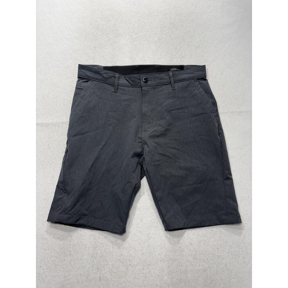 Kenneth Cole New York Chino Shorts Mens 32 Gray 9" Inseam Stretch Casual Summer